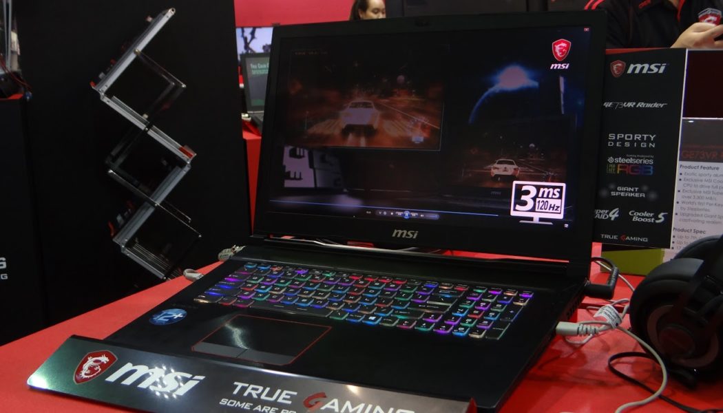 MSI Booth Tour: High End VR Ready Gaming Laptops (Computex 2017)