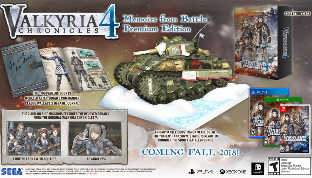 Valkyria Chronicles 4 ‘Memoirs from Battle’ Premium Edition Announced, New Trailer